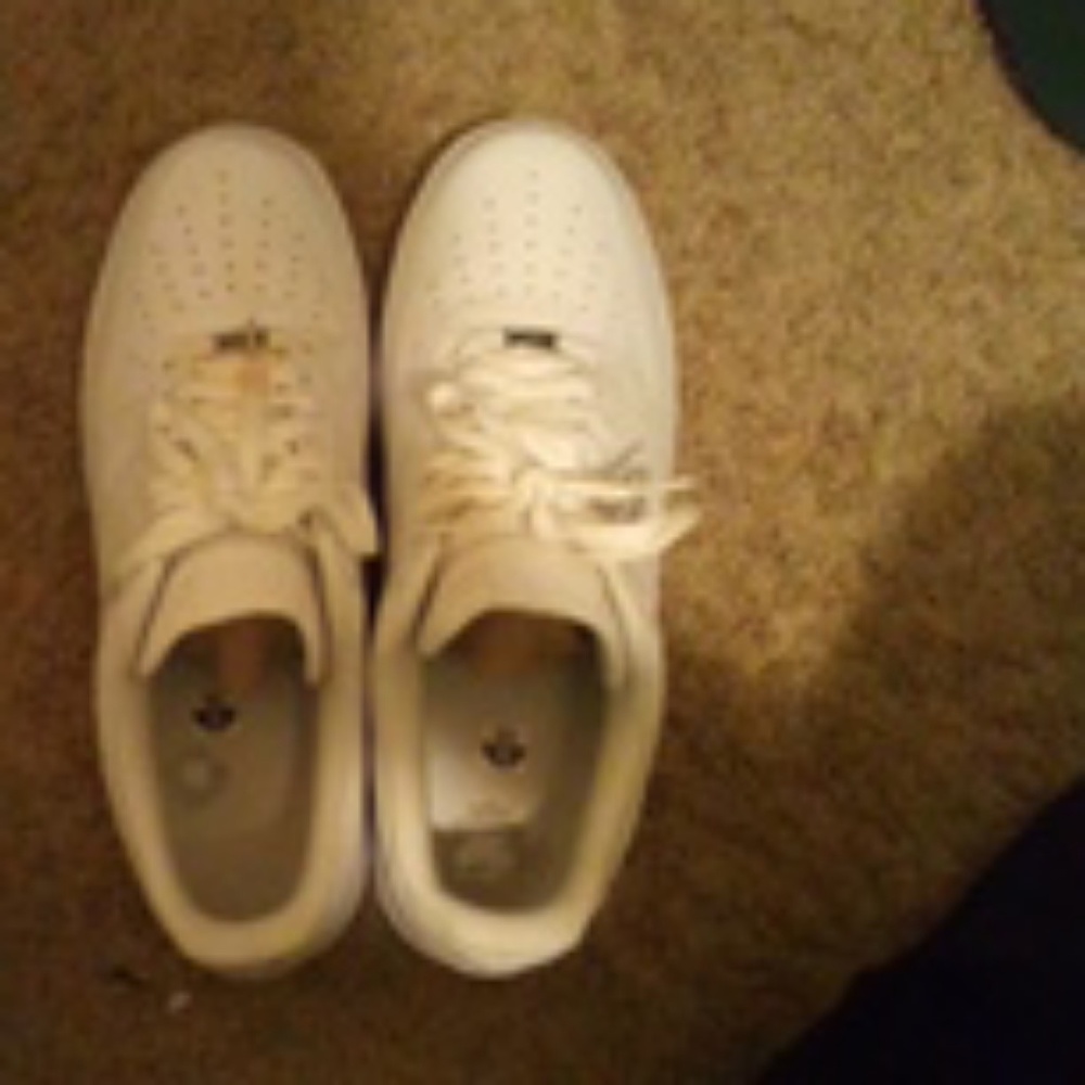 All white air force 1s